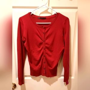Maurices Fuscia Pink Button Down Cardigan Sweater size Medium